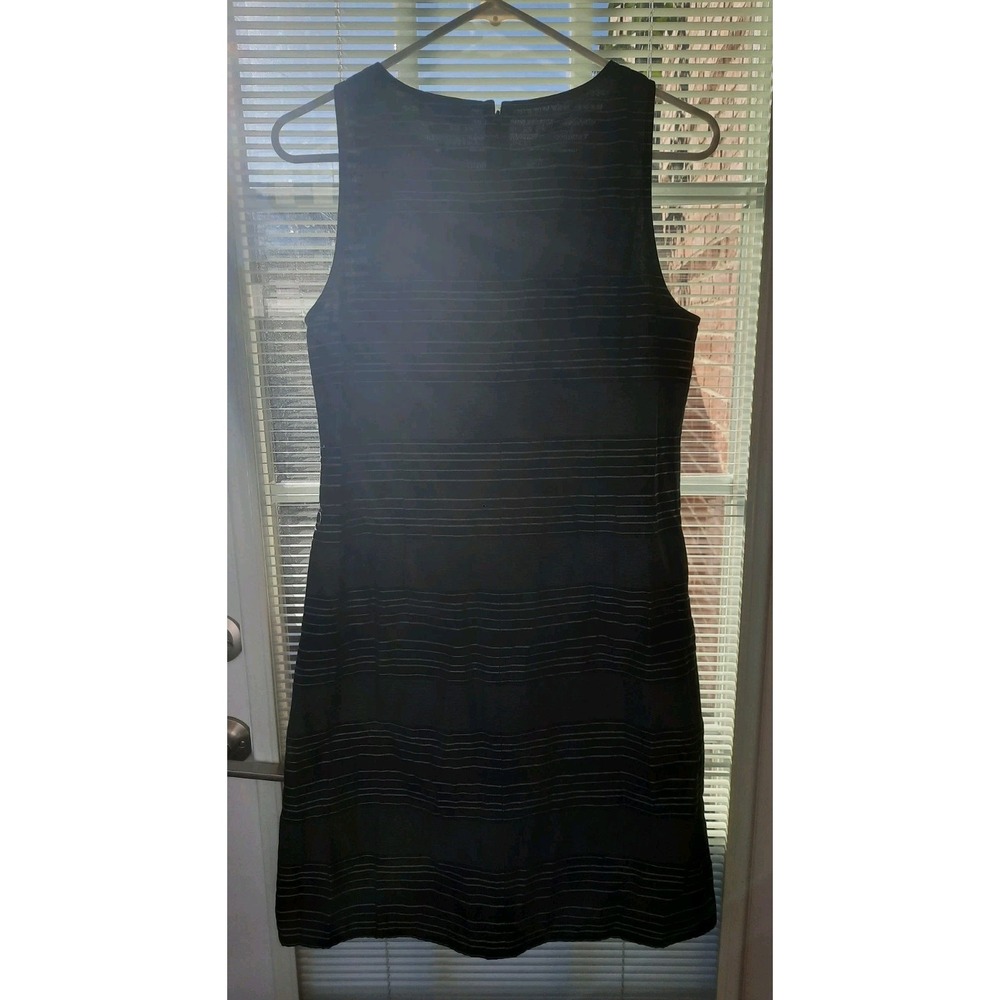 New Loft Black Sleeveless Dress Size Medium Summer Spring - Picture 4 of 9